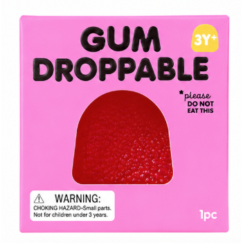 J'adore 2.5 Inch Gum Droppable Squishy Fidget Sensory Toy - PINK