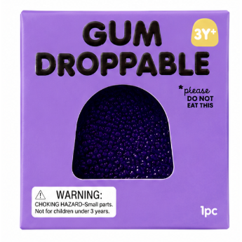 J'adore 2.5 Inch Gum Droppable Squishy Fidget Sensory Toy - PURPLE