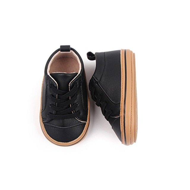 Black Shoes with Black Lace / 0-6 months