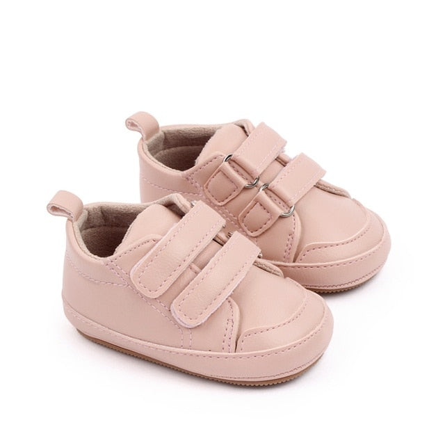 Pink Velcro Straps / 0-6 months