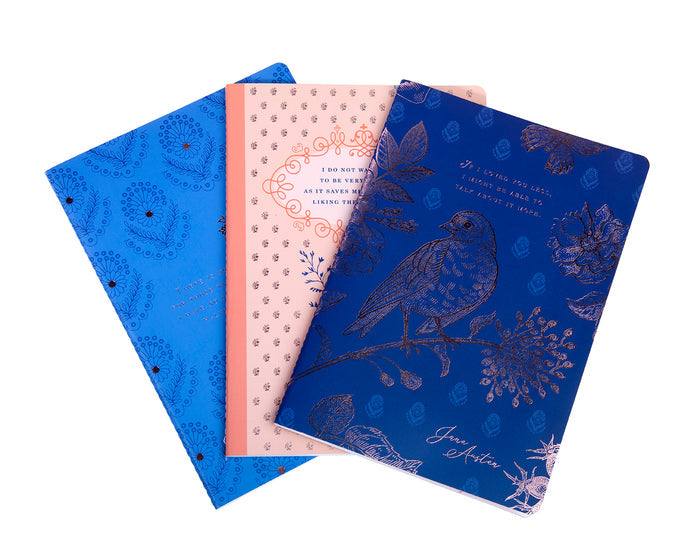 Jane Austen Sewn Notebook Collection (Set of 3)