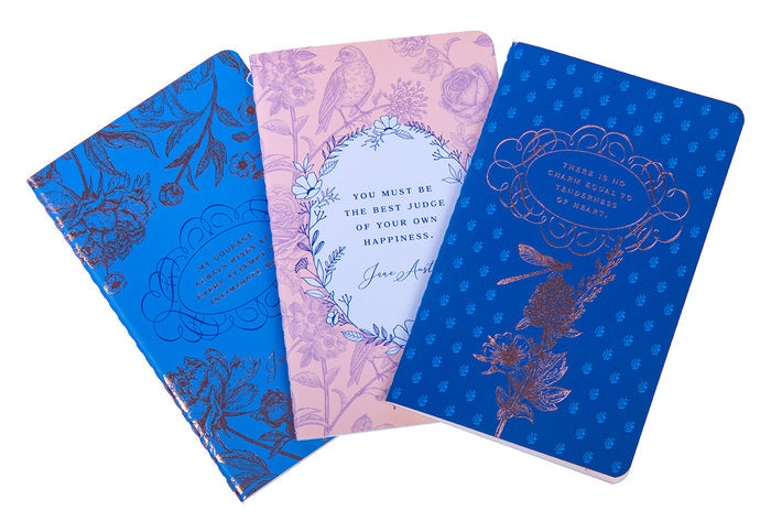 Jane Austen Sewn Pocket Notebook Collection (Set of 3)