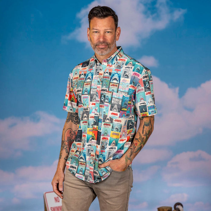RSVLTS Jaws Short Sleeve Shirt Jaws 50th Anniversary "Great White Gallery" – KUNUFLEX Short Sleeve Shirt Jaws 50th Anniversary "Great White Gallery" – KUNUFLEX Short Sleeve Shirt