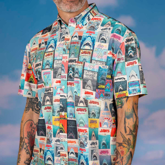 RSVLTS Jaws Short Sleeve Shirt Jaws 50th Anniversary "Great White Gallery" – KUNUFLEX Short Sleeve Shirt Jaws 50th Anniversary "Great White Gallery" – KUNUFLEX Short Sleeve Shirt