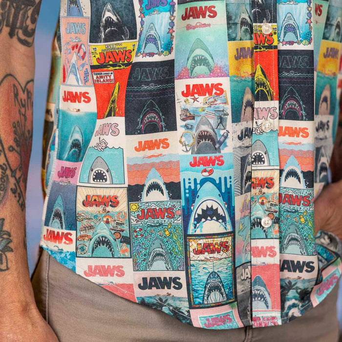RSVLTS Jaws Short Sleeve Shirt Jaws 50th Anniversary "Great White Gallery" – KUNUFLEX Short Sleeve Shirt Jaws 50th Anniversary "Great White Gallery" – KUNUFLEX Short Sleeve Shirt