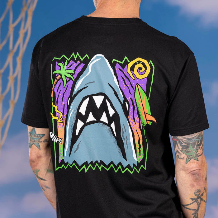RSVLTS Jaws Crewneck T-shirt Jaws 50th Anniversary "Sun. Surf. Shark." – Crewneck Tee Jaws 50th Anniversary "Sun. Surf. Shark." – Crewneck Tee