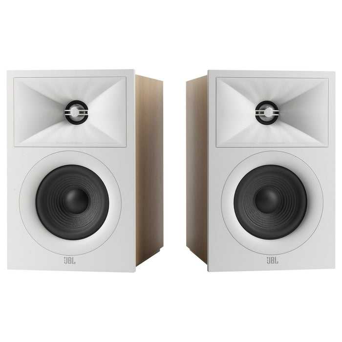 JBL STAGE240B 2 Way 4.5 Inch Bookshelf Speakers Pair White White