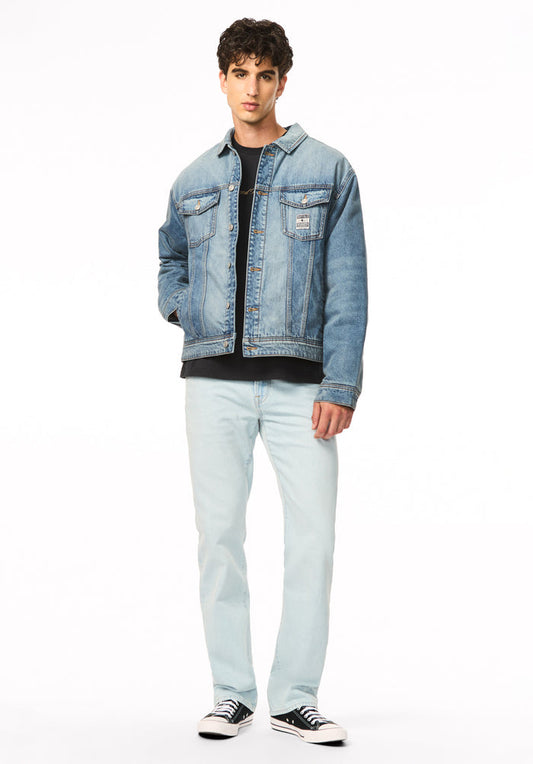 Joe Men's Oversized Stretch Denim Trucker Jacket, Sanded Wash - BM26303