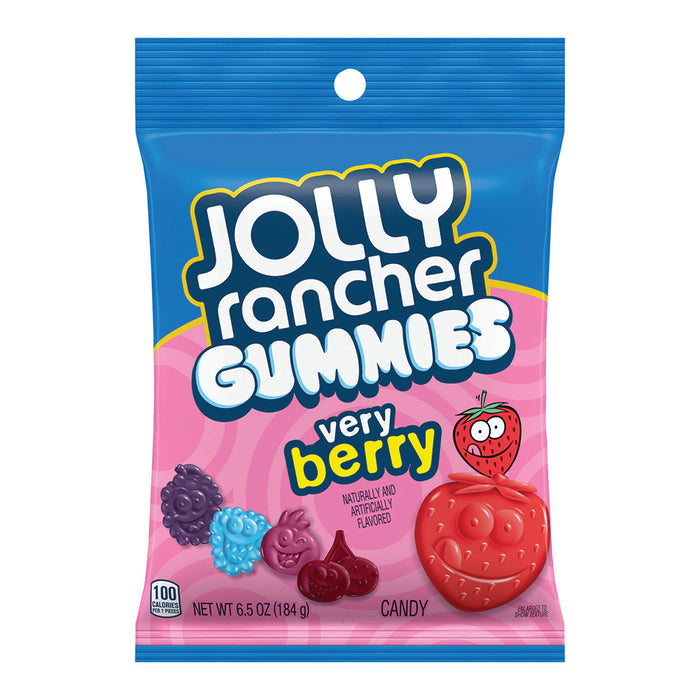Jolly Rancher Very Berry Gummy Candy Peg Bag - 12 Count
