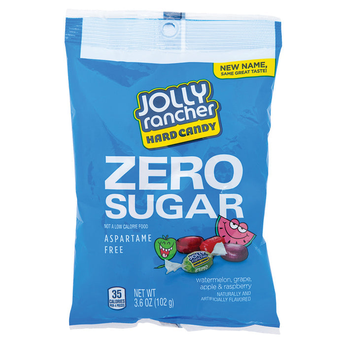 Jolly Rancher Zero Sugar Hard Candy Peg Bag - 12 Count