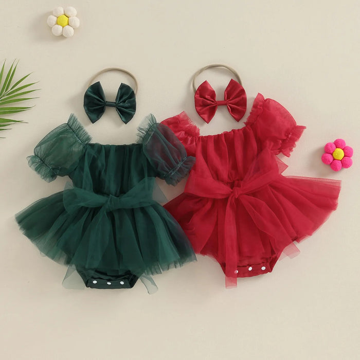 JOSEPHINE Tulle Romper Dress with Headband