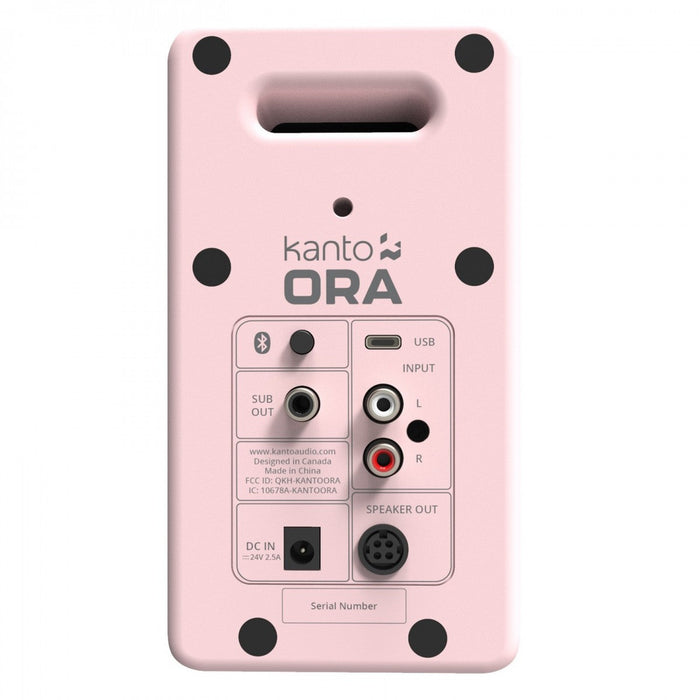 Kanto Ora Powered Reference Desktop Speakers with Bluetooth Matte Pink Pink