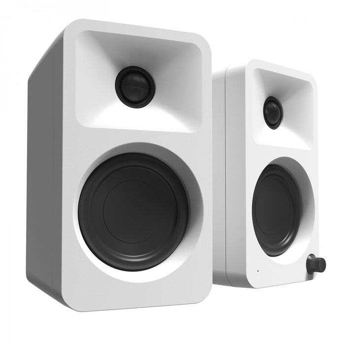 Kanto Ora Powered Reference Desktop Speakers With Bluetooth Matte White White