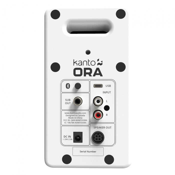 Kanto Ora Powered Reference Desktop Speakers With Bluetooth Matte White White