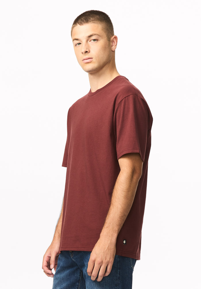 Kianto Men's Short Sleeve Tee, Red Mahogany - BM24975