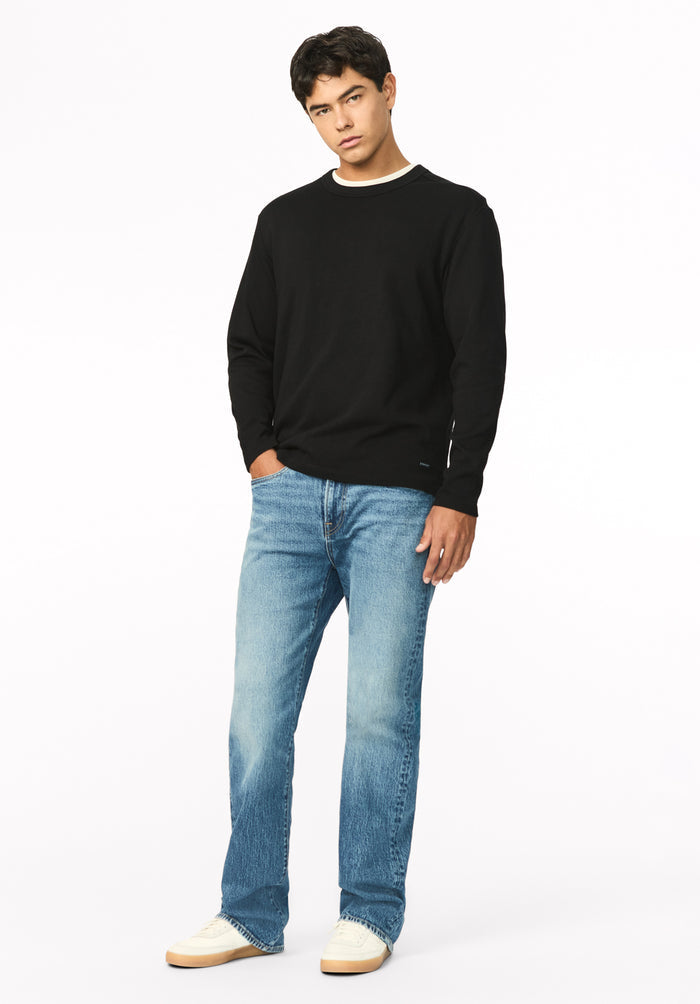 Kitchell Men's Ribbed Long Sleeve Top, Black - BM24973