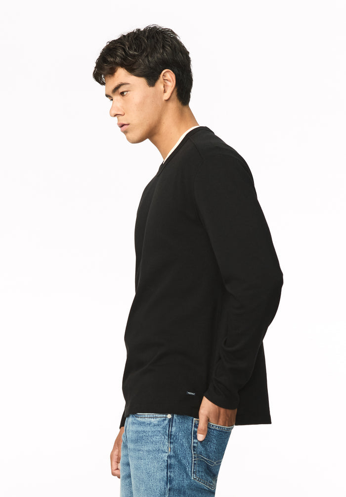 Kitchell Men's Ribbed Long Sleeve Top, Black - BM24973