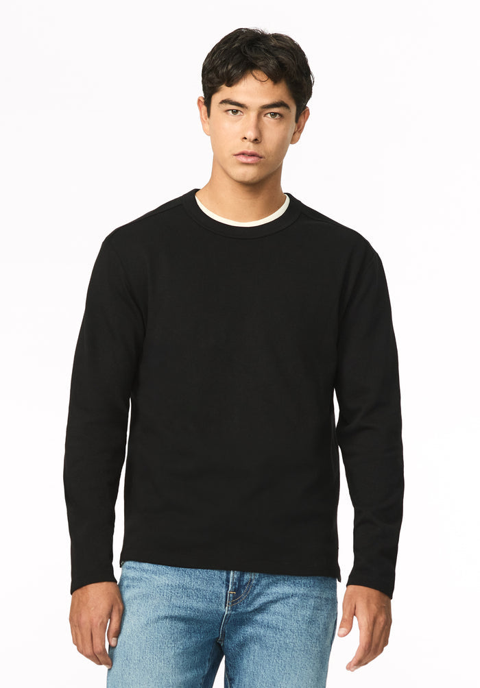 Kitchell Men's Ribbed Long Sleeve Top, Black - BM24973