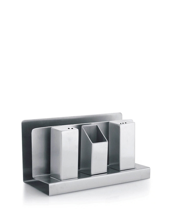 Kitchen Life 3 Piece Holder - Silver