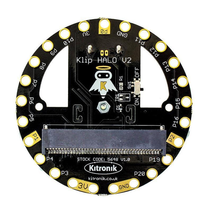 Klip Halo V2.0 with 2xAA Battery Holder by Kitronik - The Pi Hut