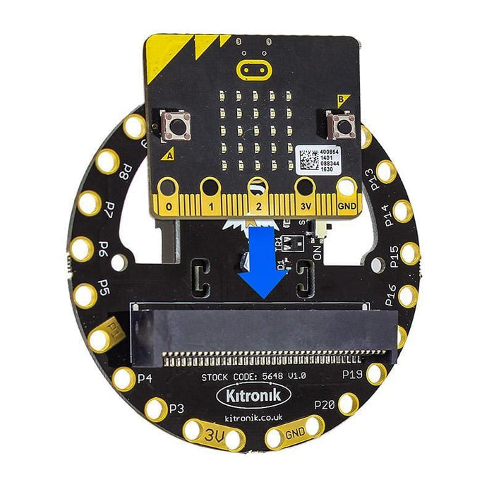 Klip Halo V2.0 with 2xAA Battery Holder by Kitronik - The Pi Hut