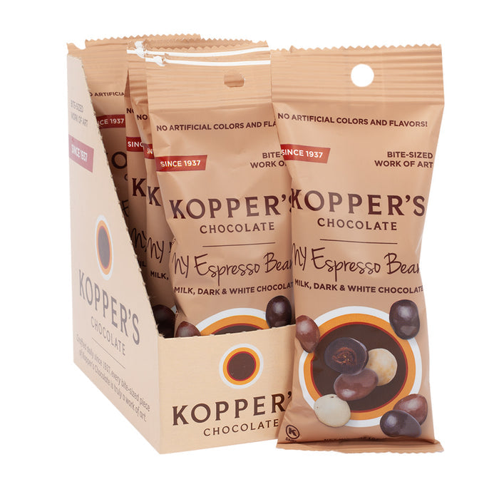 Koppers Chocolate Ny Espresso Beans Mix 2oz Bag - 6ct