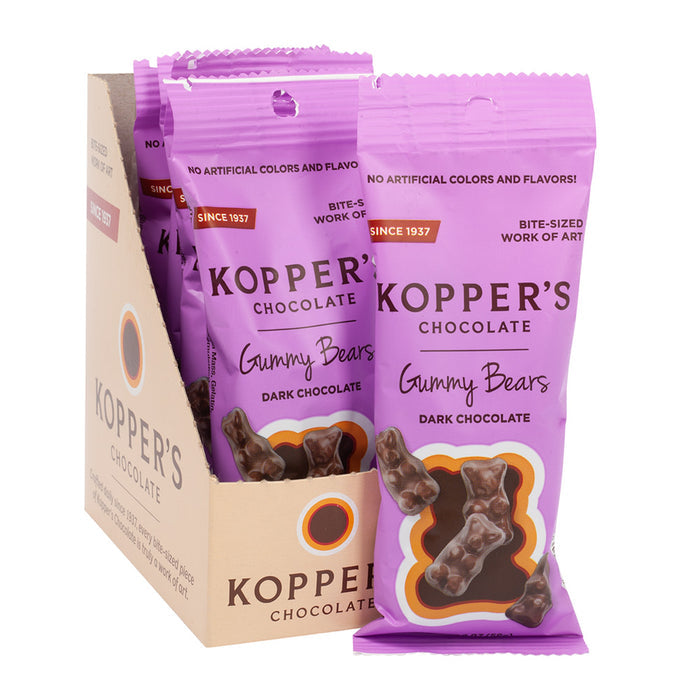 Koppers Dark Chocolate Gummy Bears 2oz - 6ct