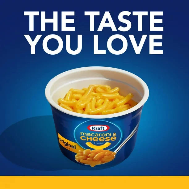 Kraft Easy Mac and Cheese Cups 12 Units / 58 g / 2.05 oz Kids and adults love the delicious taste and creamy texture of macaroni pasta with cheesy goodness-20263 Hannah's Variety Store