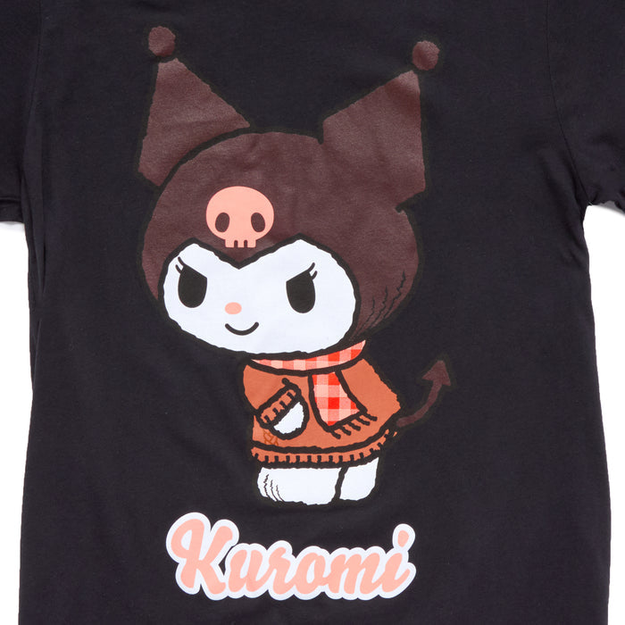 Kuromi Adult Cozy Tee (Black) Apparel Mad Engine Global LLC