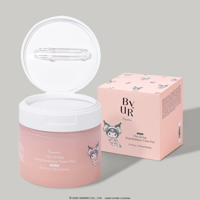 Kuromi x ByUR Vita Giving Keep Radiance Toner Pad (70 Count) (Popup) Beauty ByUR US
