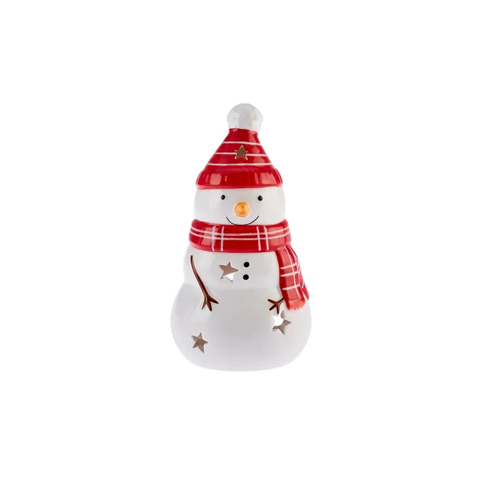 Lampe à thé Karaca Noël enneigé, 20 cm