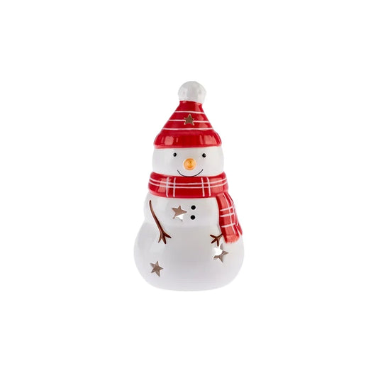 Lampe à thé Karaca Noël enneigé, 20 cm