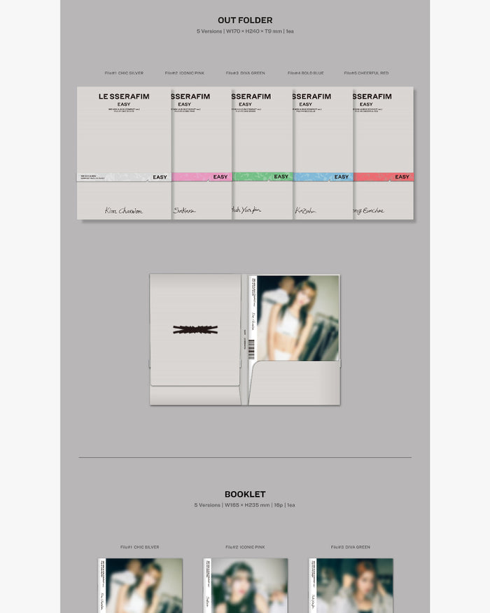 LE SSERAFIM - 3RD MINI ALBUM [EASY] (COMPACT Ver.) (5 Versions)