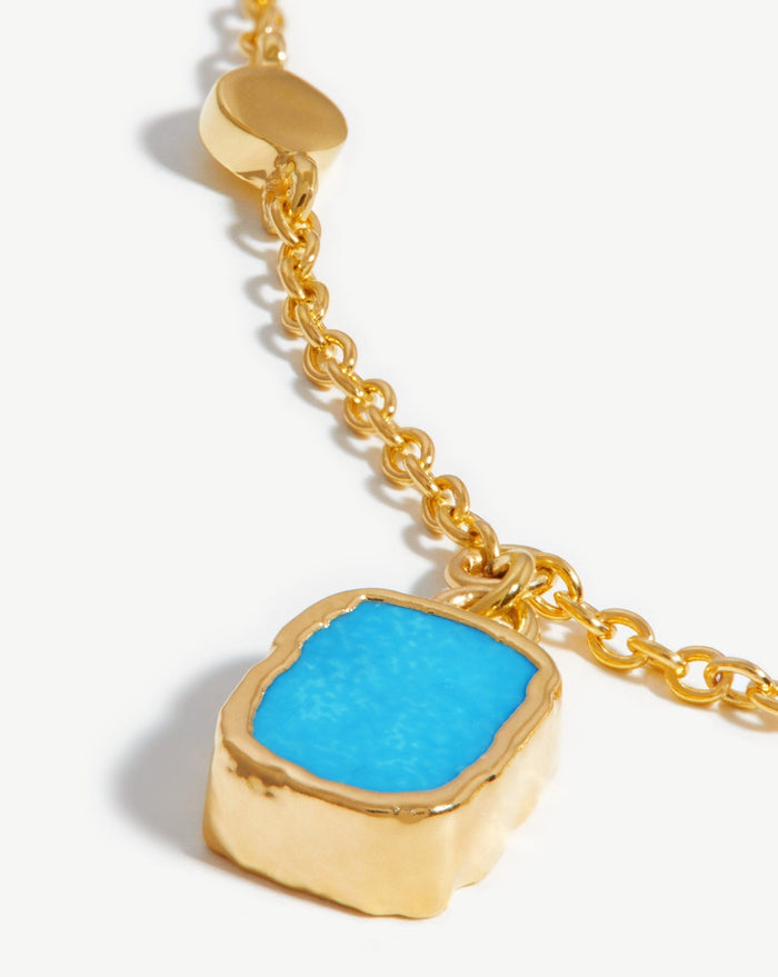 Lena Charm Choker | 18ct Gold Plated Vermeil/Turquoise Necklaces Missoma