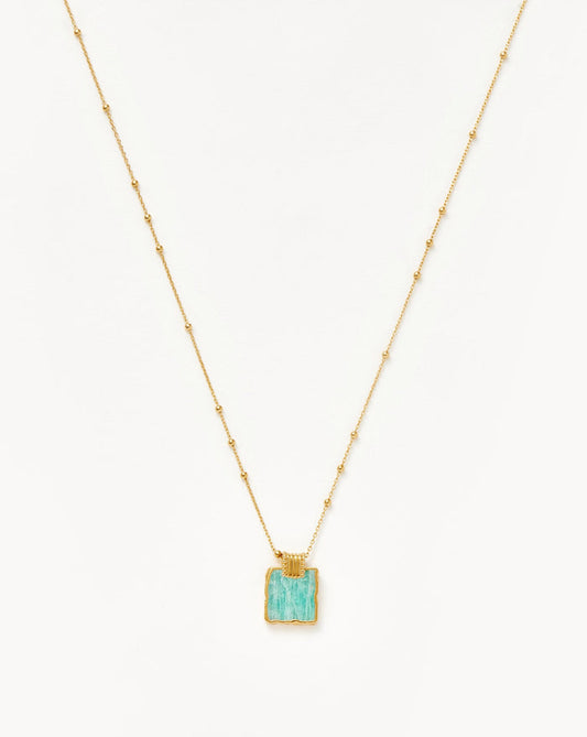 Lena Charm Necklace | 18ct Gold Plated Vermeil/Amazonite Necklaces Missoma