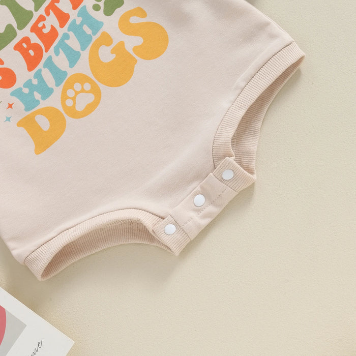 LIFE IS BETTER WITH DOGS Long-Sleeve Onesie