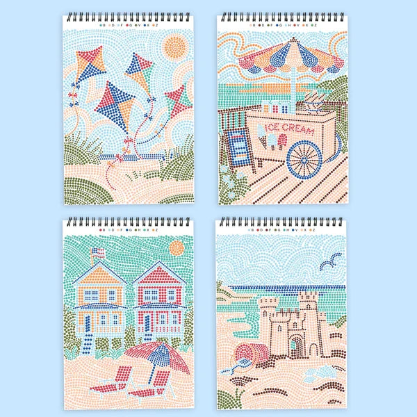 Lifelines FlowArt Dot-By-Letter - A Day at the Beach - Meditative Art