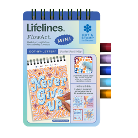 Lifelines FlowArt MINI Dot-By-Letter - Pocket Positivity - Meditative Art