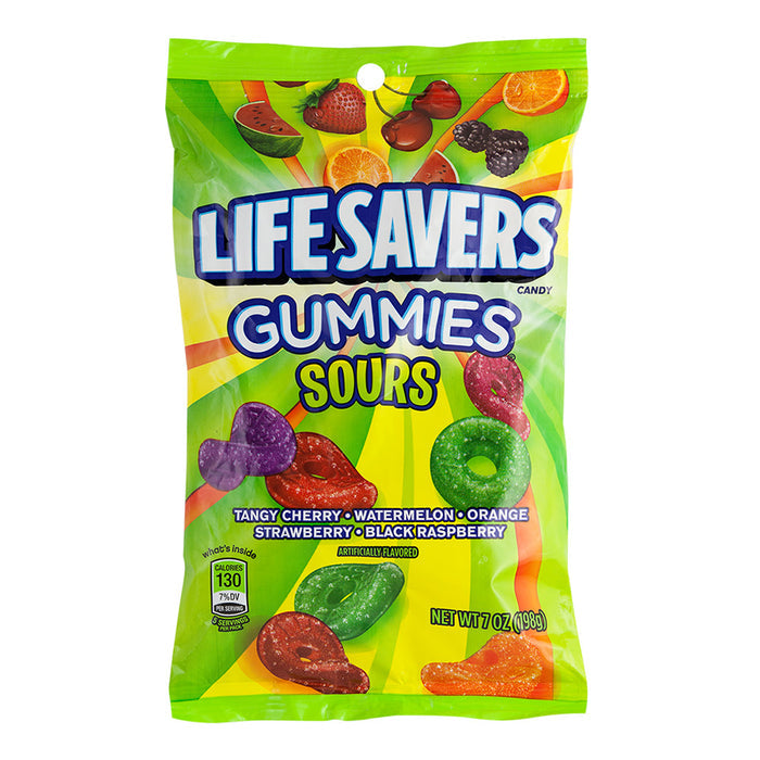 Lifesavers Sours Gummies 7oz Peg Bag - 12ct