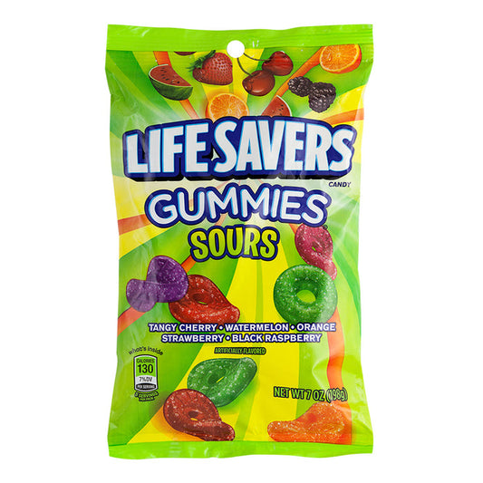 Lifesavers Sours Gummies 7oz Peg Bag - 12ct