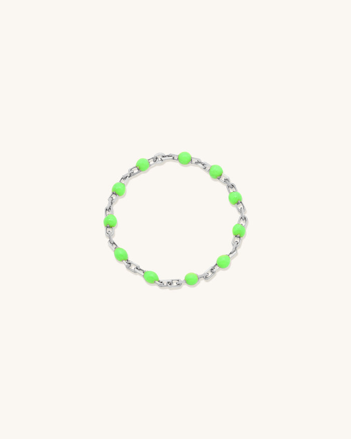 Lime Candy Chain Ring