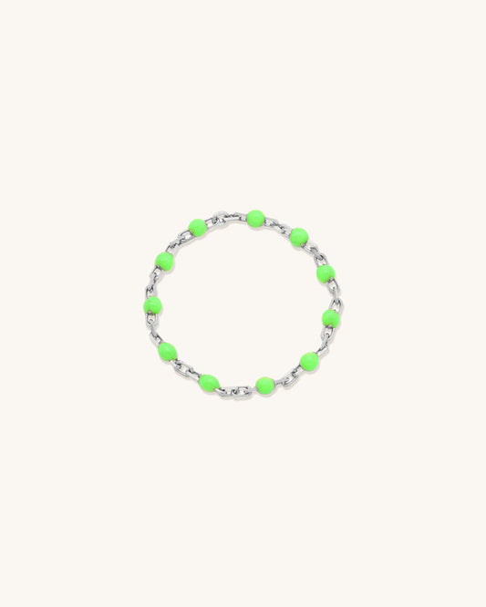 Lime Candy Chain Ring