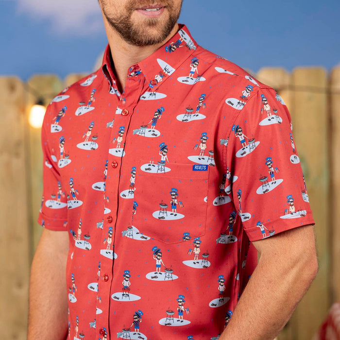 RSVLTS RSVLTS Short Sleeve Shirt Four Dogs and Seven Beers Ago – KUNUFLEX Short Sleeve Shirt Four Dogs and Seven Beers Ago – KUNUFLEX Short Sleeve Shirt