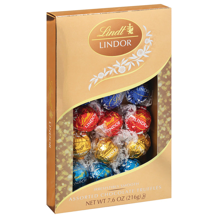 Lindt Lindor Assorted Chocolate Truffle Sampler Box - 8 Count