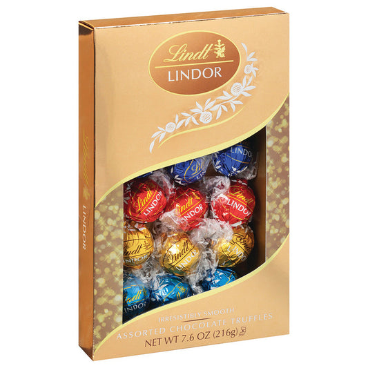 Lindt Lindor Assorted Chocolate Truffle Sampler Box - 8 Count