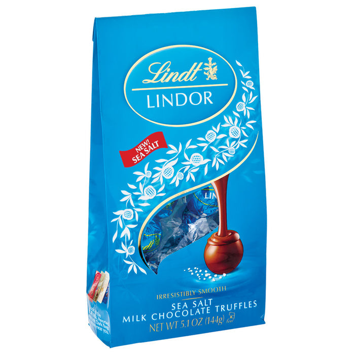 Lindt Lindor Milk Chocolate Sea Salt Truffle Bags - 6 Count