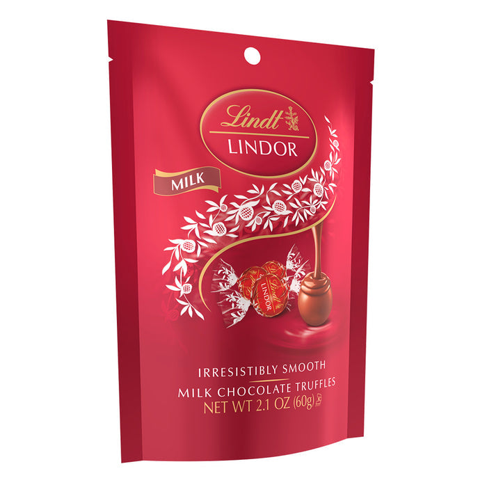 Lindt Lindor Milk Chocolate Truffle Candy Peg Bag - 6 Count