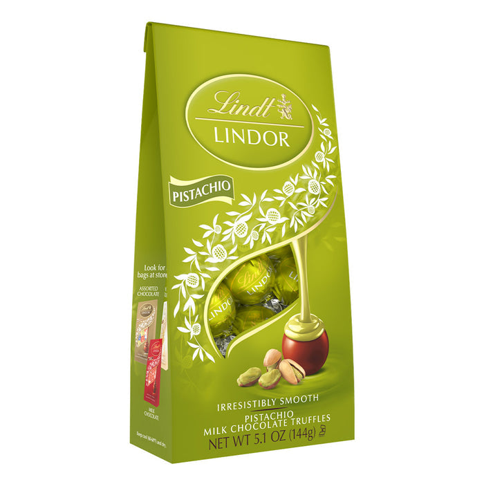 Lindt Lindor Pistachio Mini Chocolate Truffle Candy Bag - 6 Count