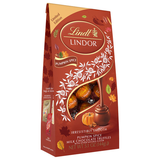 Lindt Lindor Pumpkin Spice Milk Chocolate Truffles Candy - 6 Count