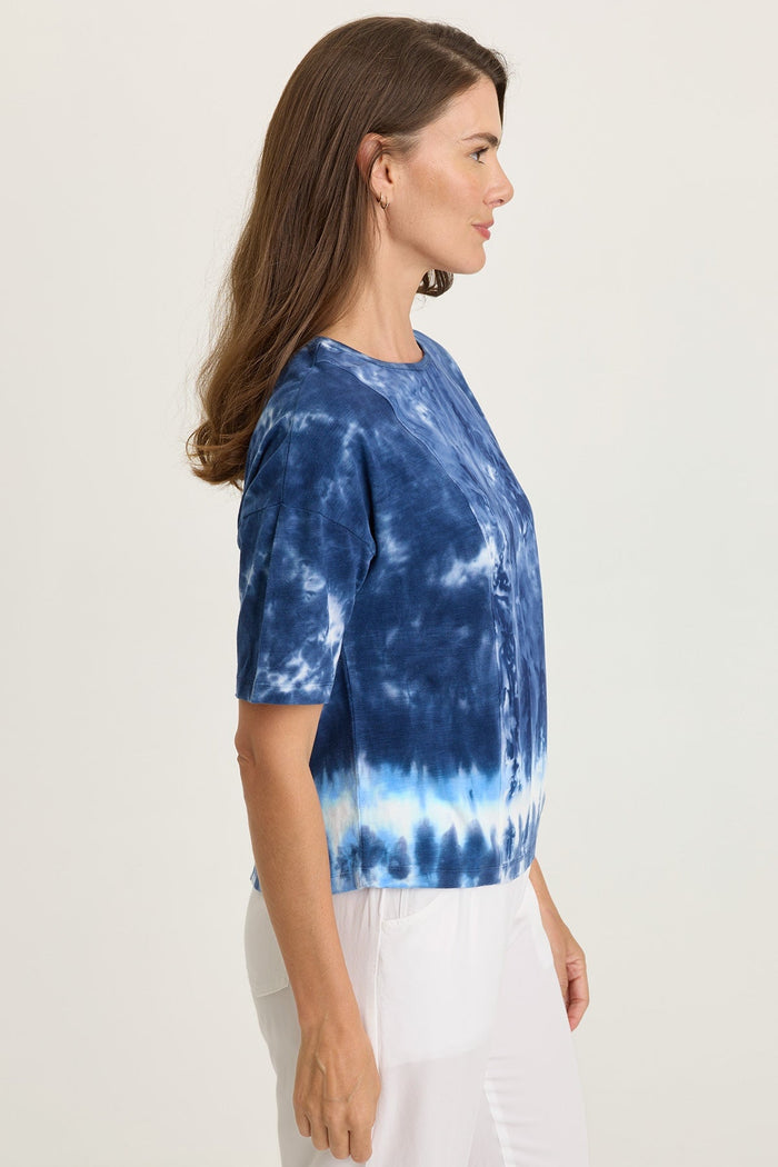 Wearables Lino Twill/Jersey Boat Neck Tee